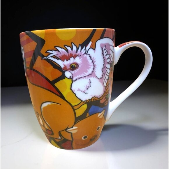 Australian Wildlife Ceramic Mug With Colorful Design & I Love AUS Text - Picture 2 of 5